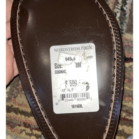 Mens Authentic To Boot New York “DANTE” Woven Leather Loafers Cognac US‎ 8M NEW